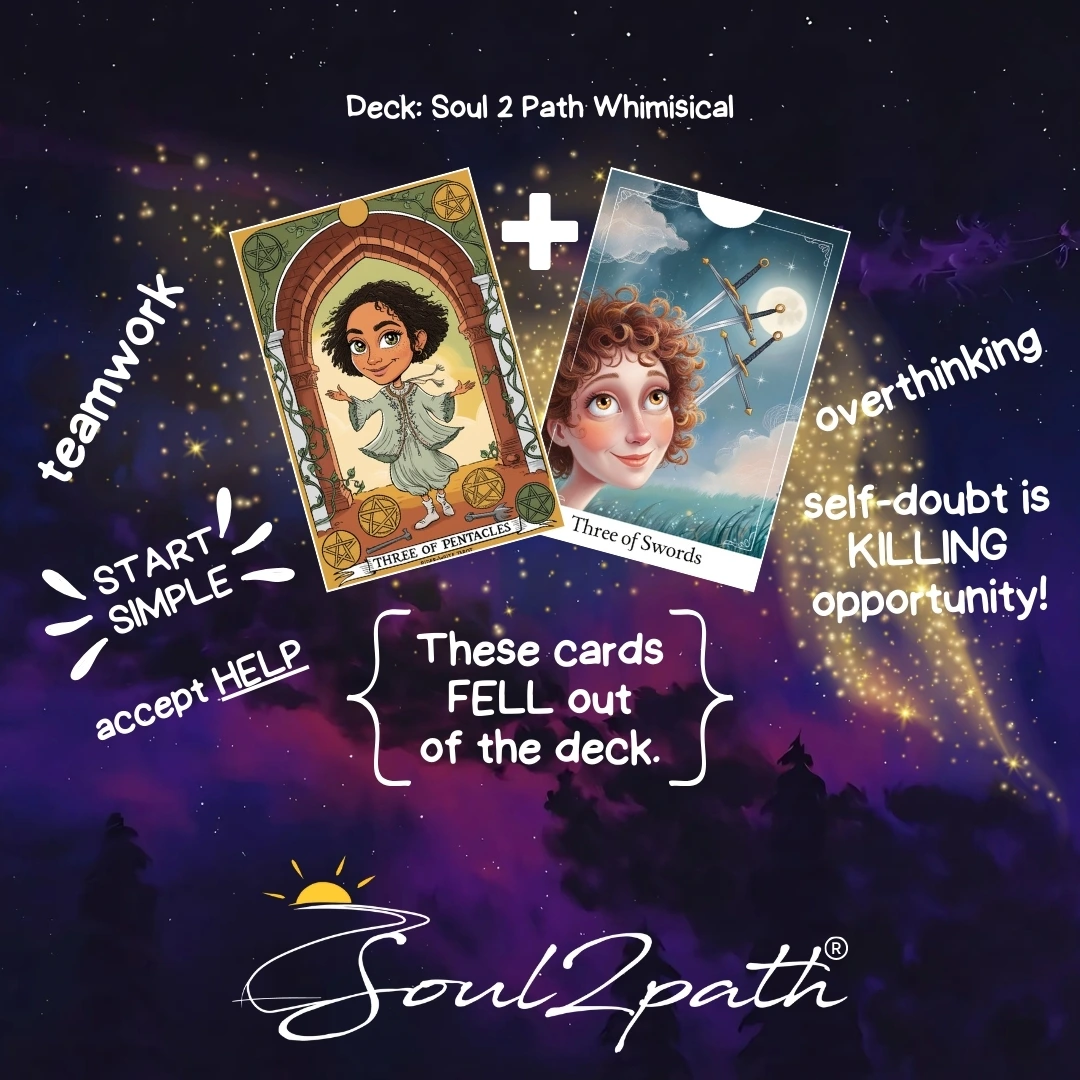 A Message from the Cards: Three of Pentacles and Three of Swords