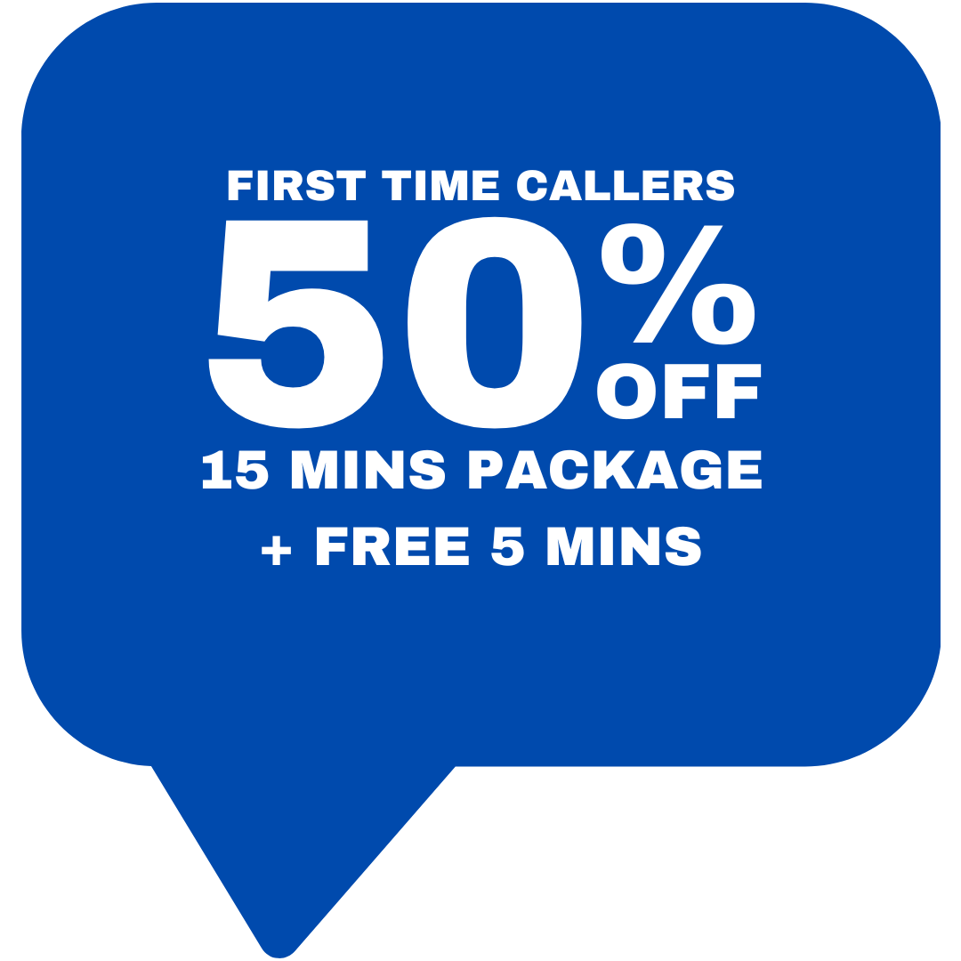 Outstanding Offer: NEW CUSTOMERS ONLY - Save 50% off your first 15 minutes time block and receive an additonal 5 minutes free